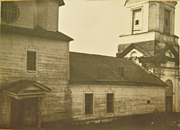 Ближнее Борисово. Церковь Воскресения Словущего. архивная фотография, Фото 1947 г. (Румянцев). Северный фасад. ГКМФ. ГНИМА им. Щусева