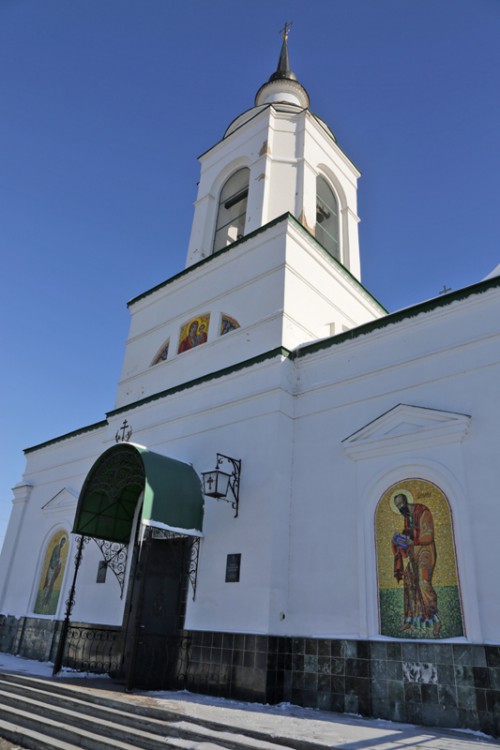 Церковь Казанской иконы Божией Матери, Грязи (Грязинский район, Липецкая область). архитектурные детали, Колокольня церкви Казанской иконы Божией Матери Грязинского района Липецкой области. Вид с юго-запада.