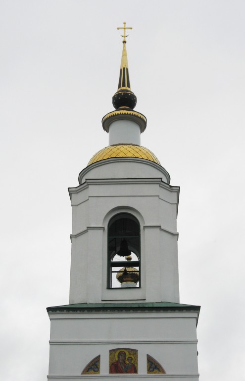Церковь Казанской иконы Божией Матери, Грязи (Грязинский район, Липецкая область). архитектурные детали, Ярус звона колокольни с завершением
