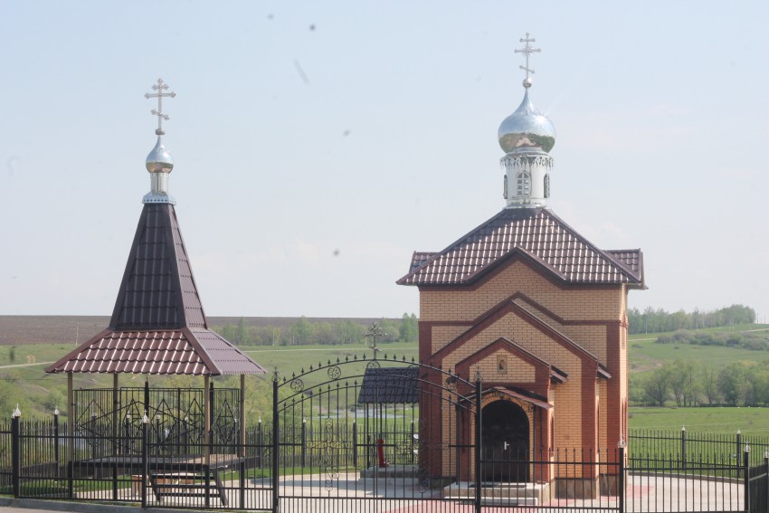 Церковь Казанской иконы Божией Матери, Барсуково (Становлянский район, Липецкая область). общий вид в ландшафте