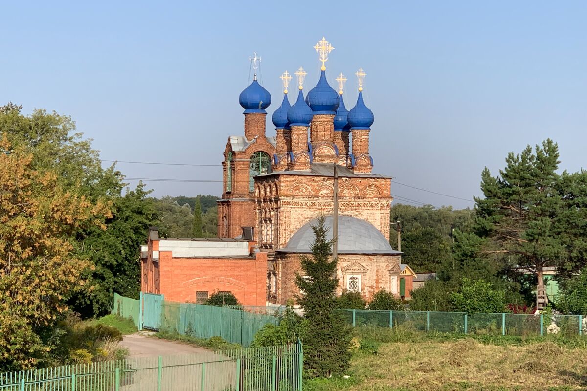 Церковь Покрова Пресвятой Богородицы в Храпове, Рязань (Рязань, город, Рязанская область). общий вид в ландшафте