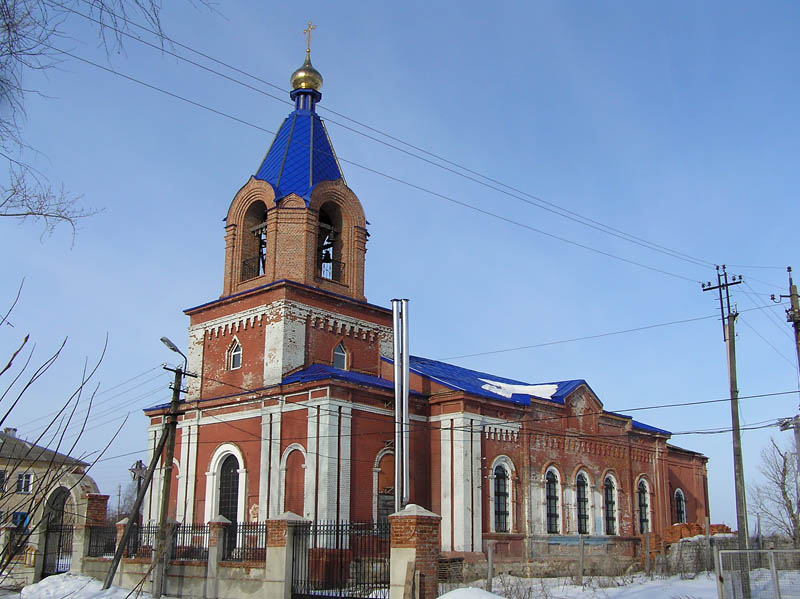 Пронск. Церковь Благовещения Пресвятой Богородицы. общий вид в ландшафте