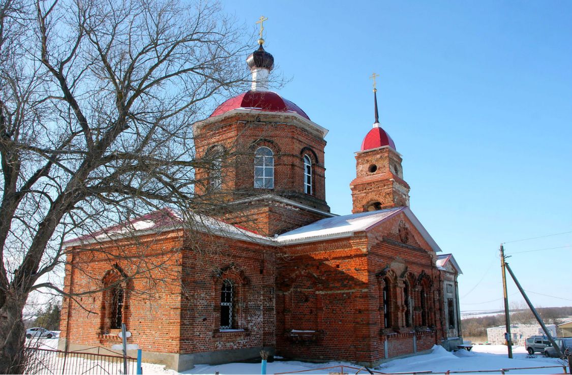 Церковь Илии Пророка, Долгуша (Долгоруковский район, Липецкая область). фасады, вид с северо-востока