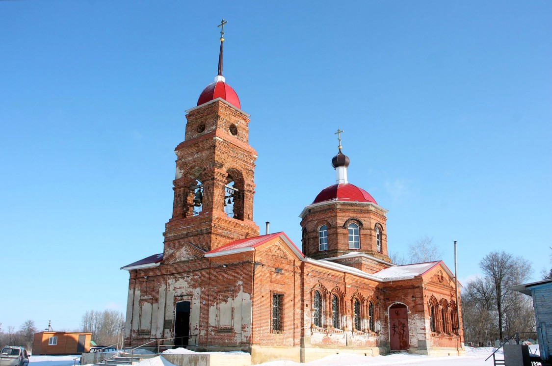 Церковь Илии Пророка, Долгуша (Долгоруковский район, Липецкая область). фасады, вид с юго-запада