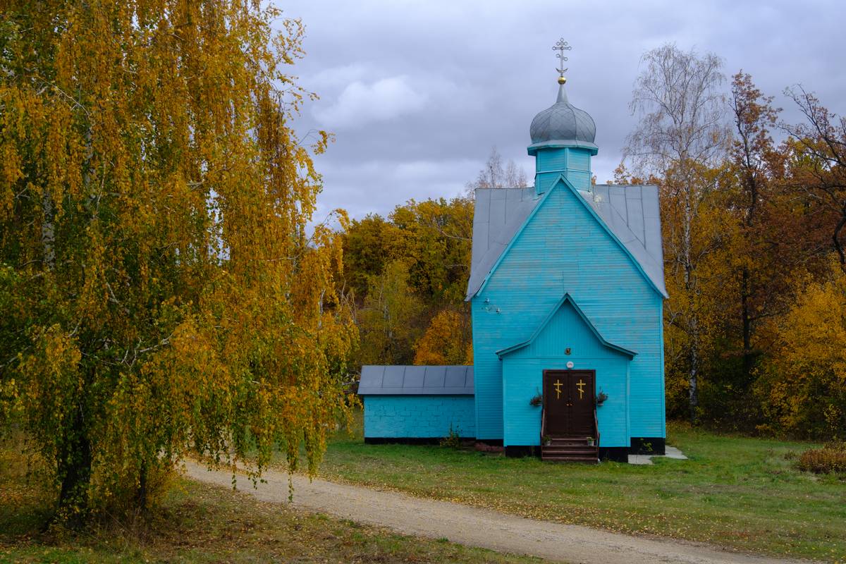 Церковь Петра и Павла, Соколье (Елецкий район и г. Елец, Липецкая область). общий вид в ландшафте