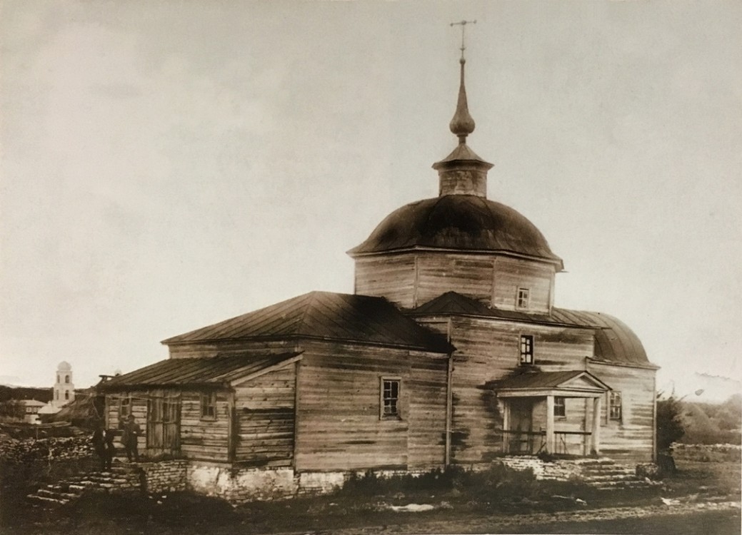 Данков. Церковь Рождества Христова. архивная фотография, Ранее существовавший деревянный храм Рождества Христова. Фото 1910-х г.г.