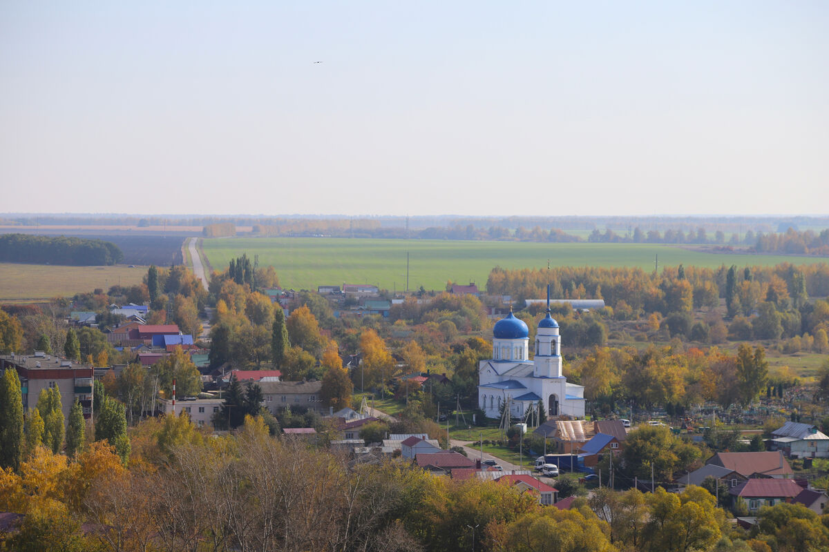 Церковь Николая Чудотворца в Заречье, Чаплыгин (Чаплыгинский район, Липецкая область). общий вид в ландшафте