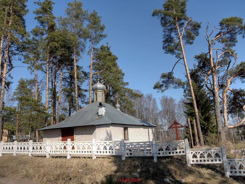 Церковь Иверской иконы Божией Матери, Лыкошино (Бологовский район, Тверская область). общий вид в ландшафте