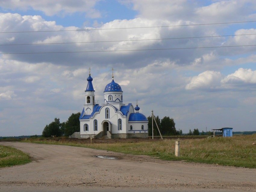 Большая Поляна. Церковь Сергия Радонежского. общий вид в ландшафте