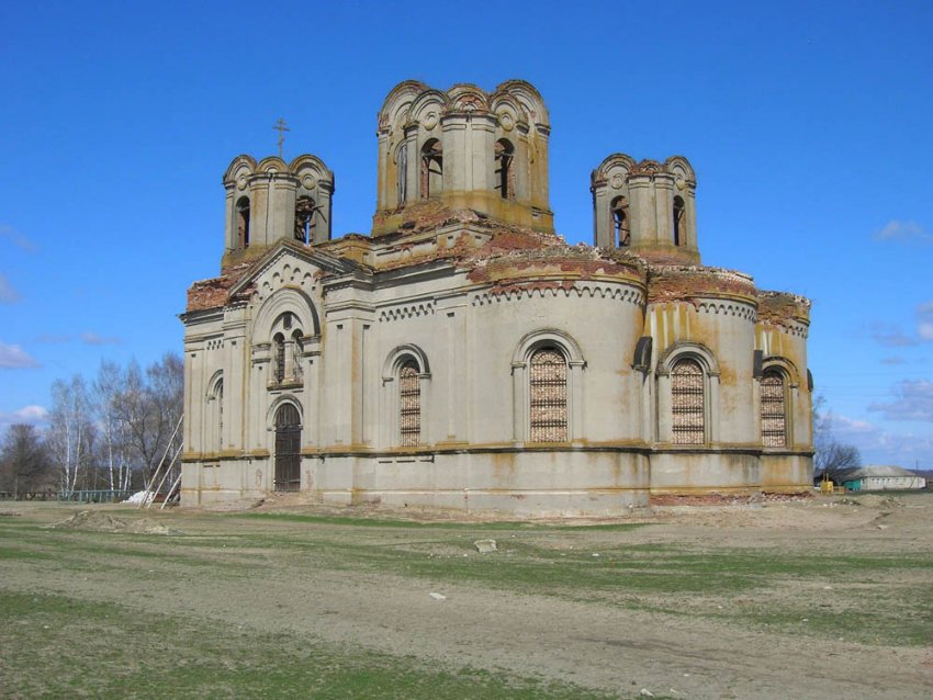 Церковь Рождества Христова, Излегоще (Усманский район, Липецкая область). общий вид в ландшафте