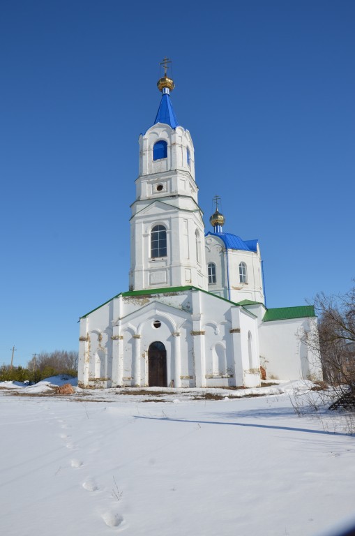 Церковь Введения во храм Пресвятой Богородицы, Вышнее Ольшаное (Должанский район, Орловская область). фасады, Западный фасад