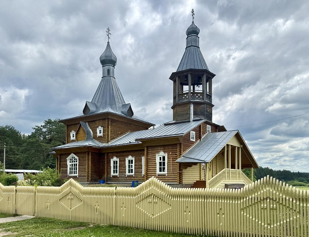 Вид с северо-запада, фасады. Церковь Николая Чудотворца, Тарногский Городок (Тарногский район, Вологодская область)
