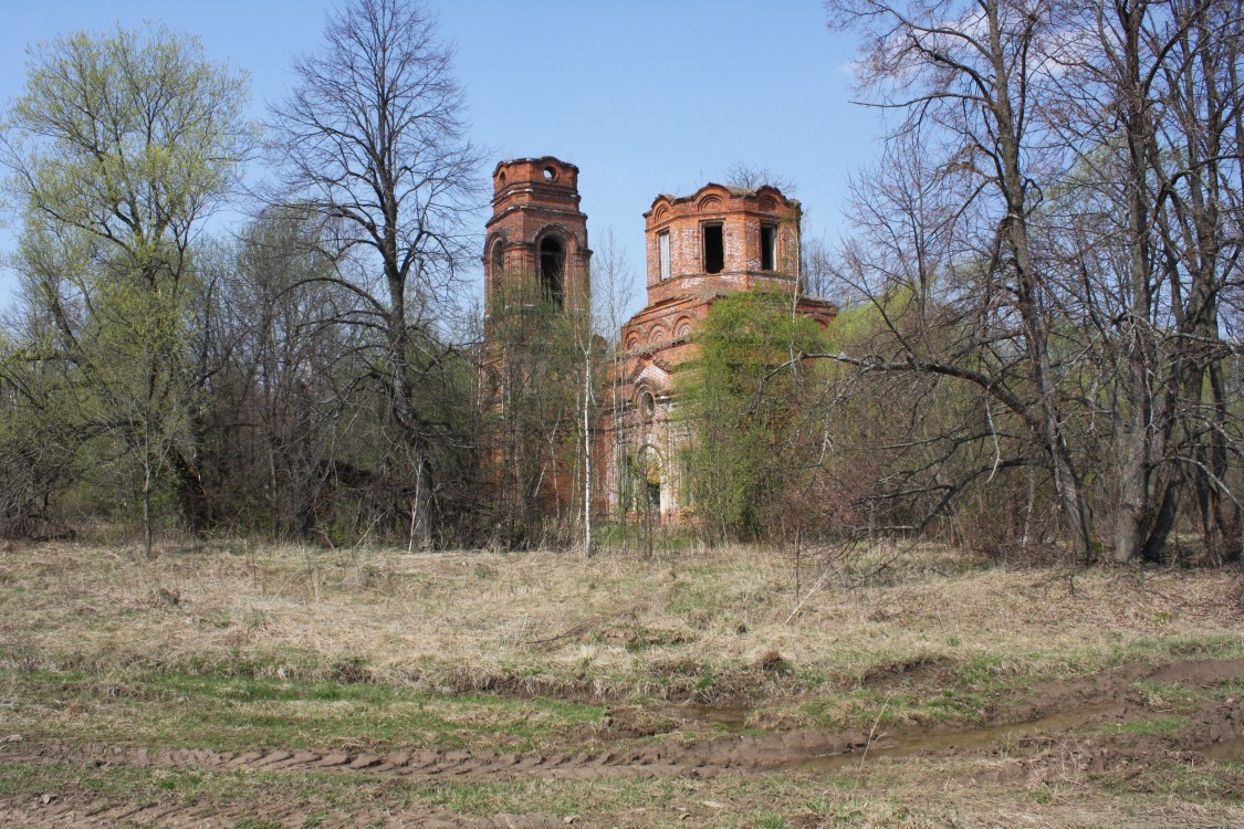 Церковь Рождества Христова, Борщёвка (Ферзиковский район, Калужская область). общий вид в ландшафте