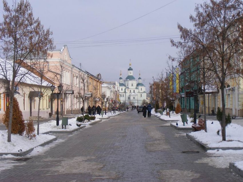 Сумы. Кафедральный собор Воскресения Христова. общий вид в ландшафте