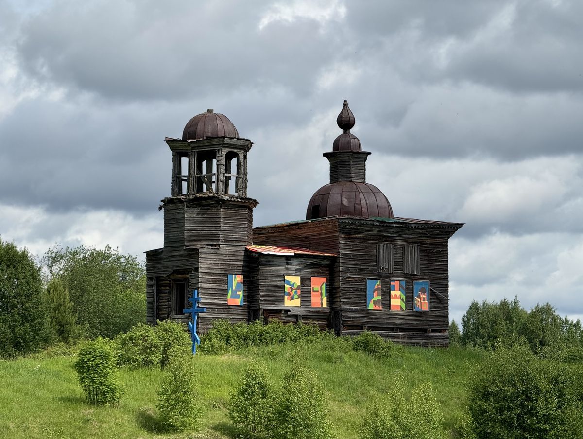 Вид с юго-запада, фасады. Часовня Рождества Иоанна Предтечи, Прокопьевка (Сыктывдинский район, Республика Коми)