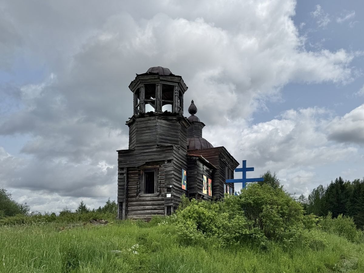 Вид с запада, фасады. Часовня Рождества Иоанна Предтечи, Прокопьевка (Сыктывдинский район, Республика Коми)