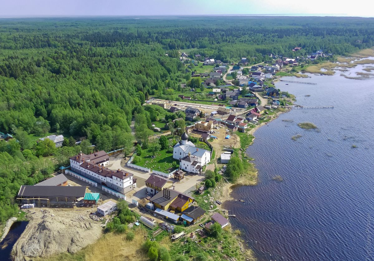 Николаевский Стороженский монастырь, Сторожно (Волховский район, Ленинградская область). фасады, Вид с северо-запада