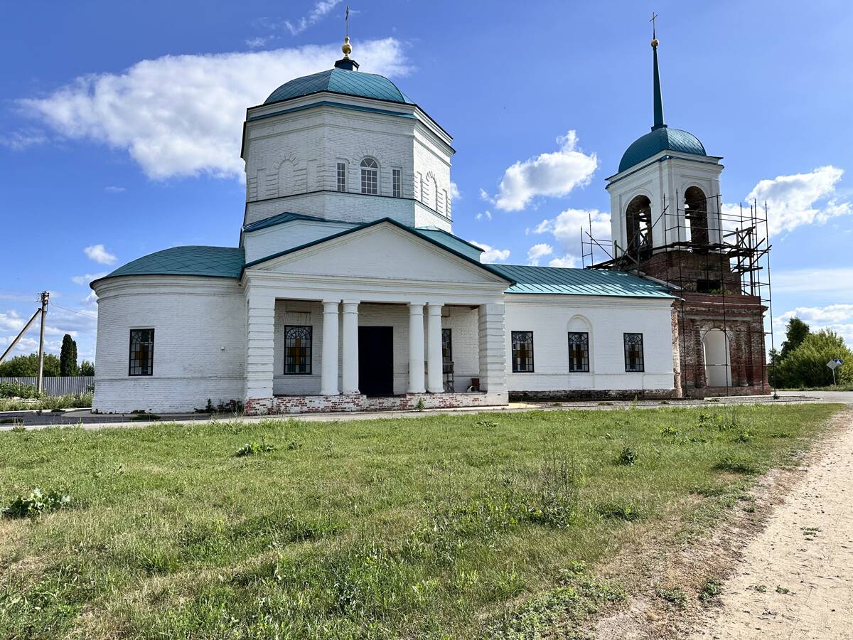 Церковь Рождества Христова, Вербилово (Липецкий район, Липецкая область). общий вид в ландшафте