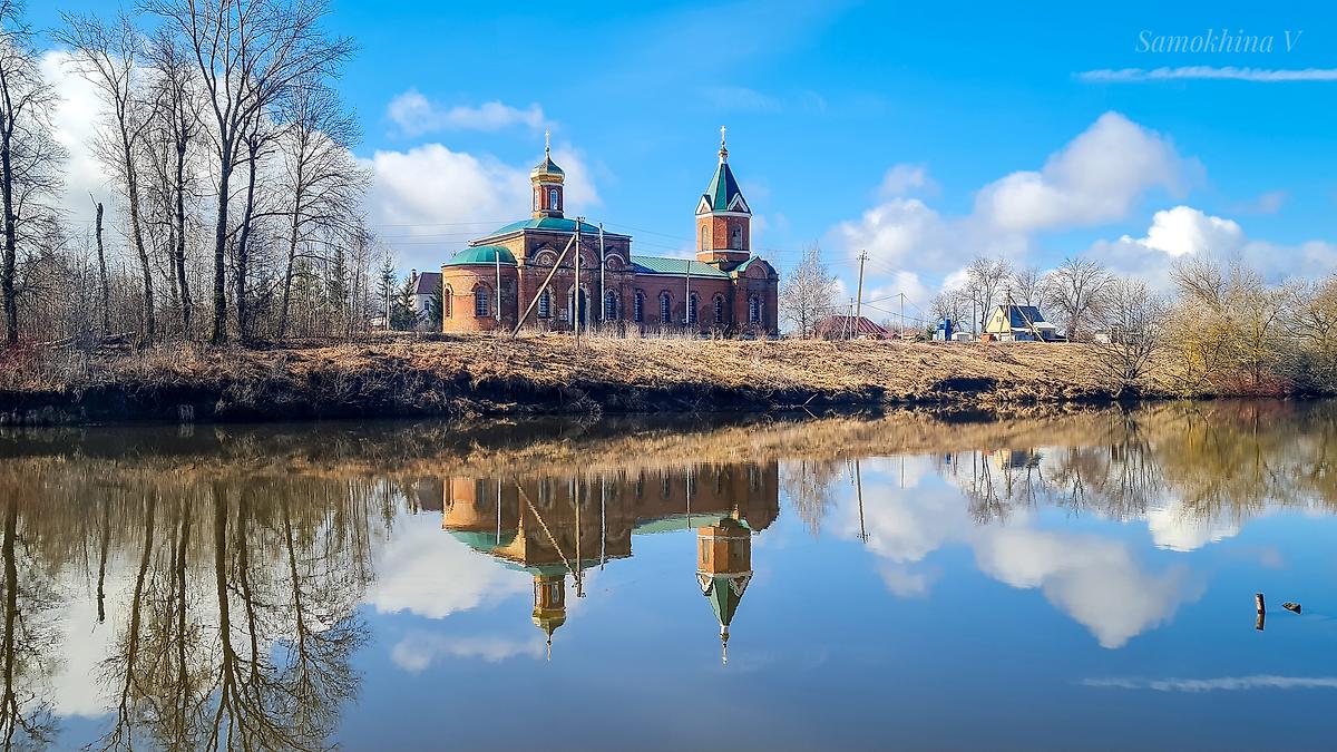 общий вид в ландшафте. Церковь Николая Чудотворца, Товаро-Никольское (Липецкий район, Липецкая область)