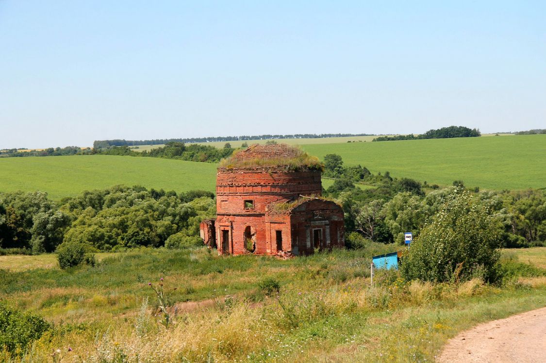 Церковь Симеона Столпника, Никольское (Краснинский район, Липецкая область). общий вид в ландшафте, Общий вид 