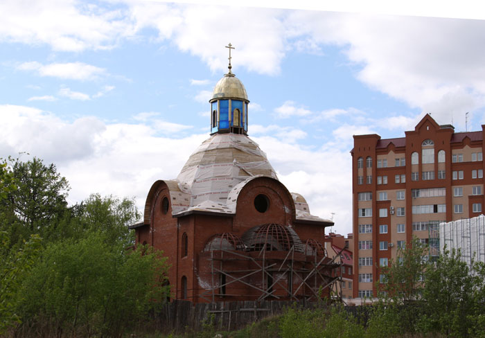 Иваново. Церковь Иоанна Воина в Авдотиьине. общий вид в ландшафте