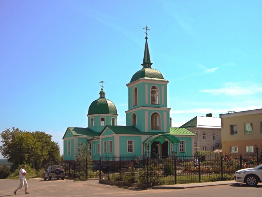 Рамонь. Церковь Николая Чудотворца (новая). общий вид в ландшафте