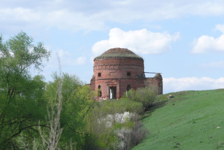 Церковь Симеона Столпника, Никольское (Краснинский район, Липецкая область). общий вид в ландшафте