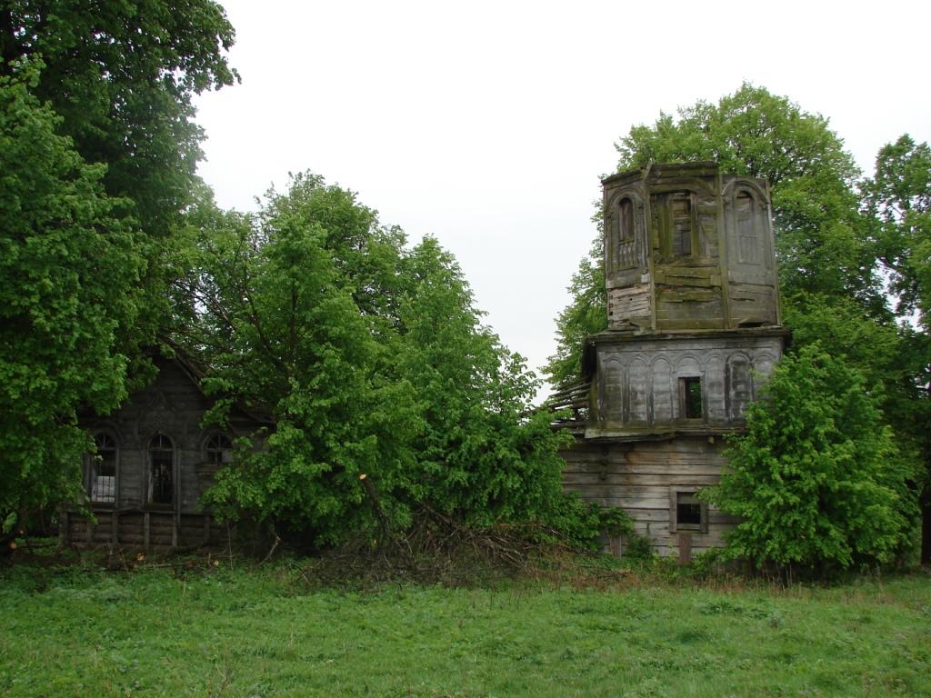 Радчино. Церковь Казанской иконы Божией Матери. общий вид в ландшафте