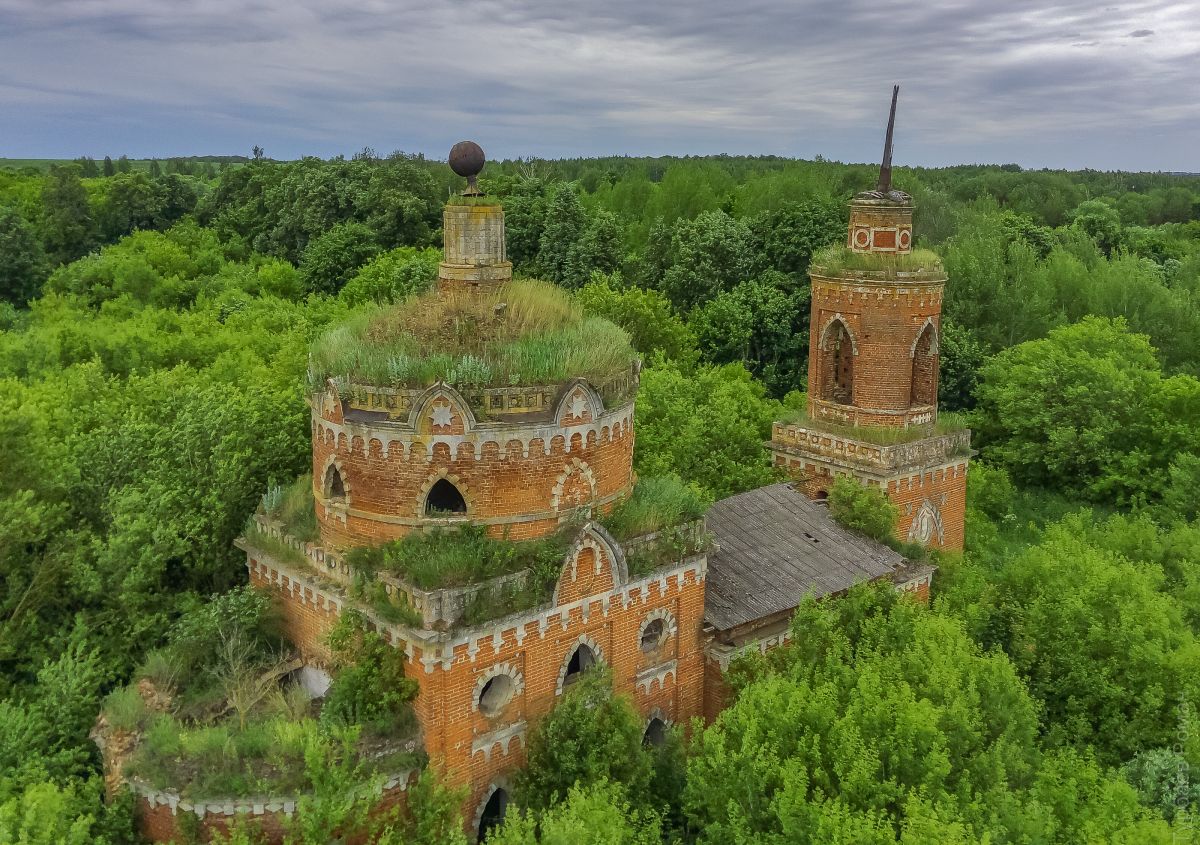 Мокрое. Церковь Покрова Пресвятой Богородицы. фасады, Вид с северо-востока