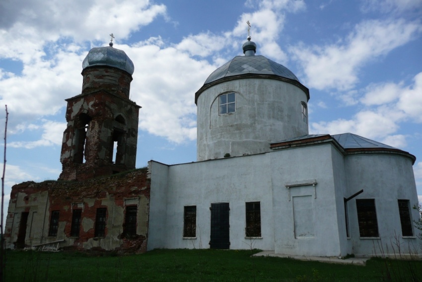 Никольское. Церковь Николая Чудотворца. общий вид в ландшафте