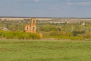 Церковь Никиты мученика, Общий вид в ландшафте с запада<br>, Тютчево, Лебедянский район, Липецкая область
