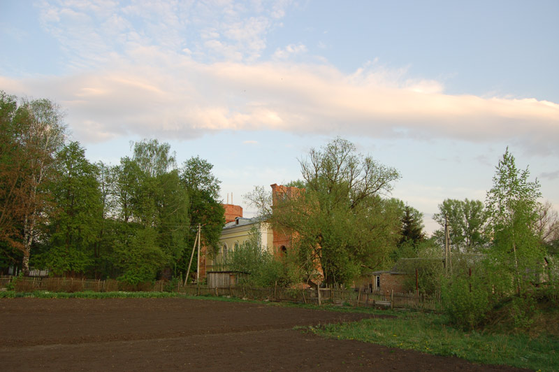 Церковь Троицы Живоначальной, Кривчиково (Кромской район, Орловская область). общий вид в ландшафте