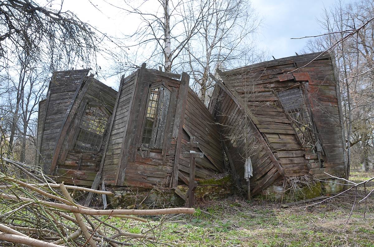 Вид с востока, фасады. Церковь Троицы Живоначальной, Селище (Почепский район, Брянская область)