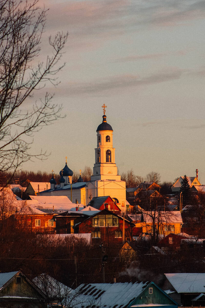 Церковь Димитрия Солунского, Каменка (Каменский район, Пензенская область). общий вид в ландшафте
