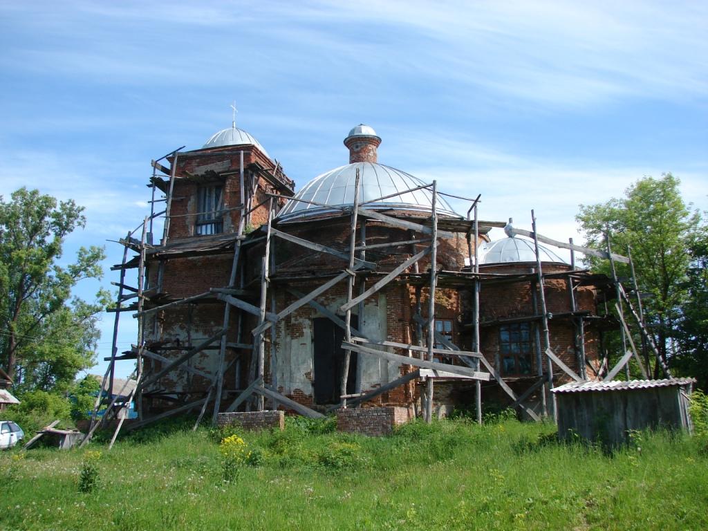 Церковь Рождества Христова, Супрягино (Почепский район, Брянская область). общий вид в ландшафте