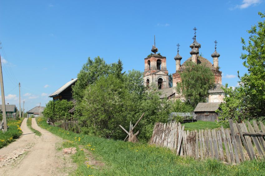 Церковь Рождества Христова, Парфеньево (Некоузский район, Ярославская область). общий вид в ландшафте
