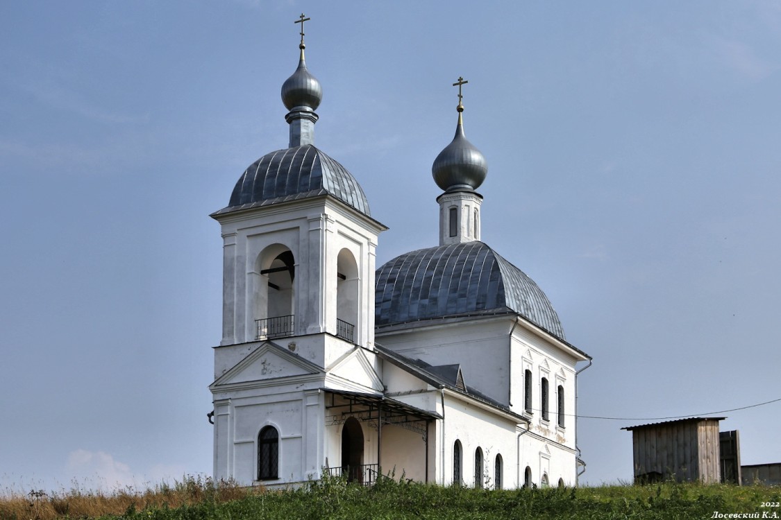 Филимоново. Церковь Димитрия Солунского. фасады, Вид с юго-запада