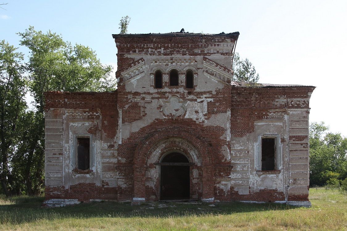 Церковь Космы и Дамиана, Юшково (Каслинский район, Челябинская область). фасады, Западный фасад