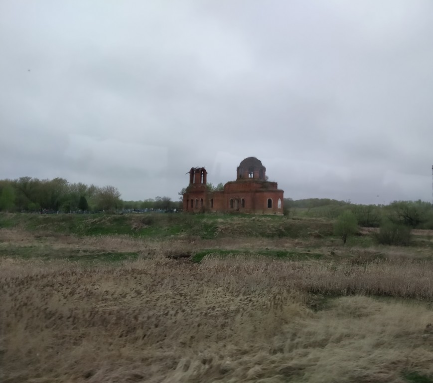 Церковь Илии Пророка, Абакумово (Пронский район, Рязанская область). общий вид в ландшафте