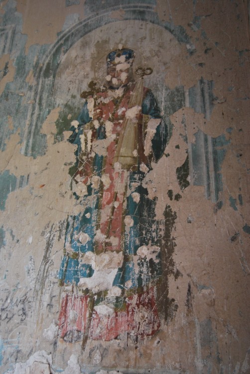 Юшково. Церковь Космы и Дамиана. интерьер и убранство, Росписи на стенах