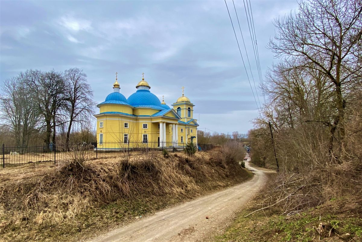 Балыкино. Церковь Николая Чудотворца. общий вид в ландшафте, Вид с северо-востока