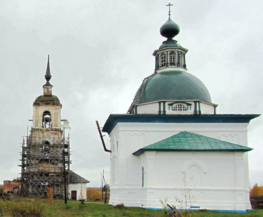 Погост (Большешальский погост). Церковь Троицы Живоначальной. фасады, вид с востока