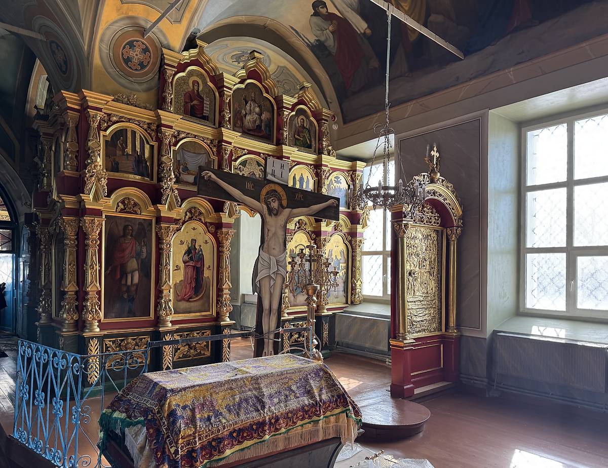 Правый придельный иконостас, интерьер и убранство. Церковь Вознесения Господня, Степаново (Арзамасский район и г. Арзамас, Нижегородская область)