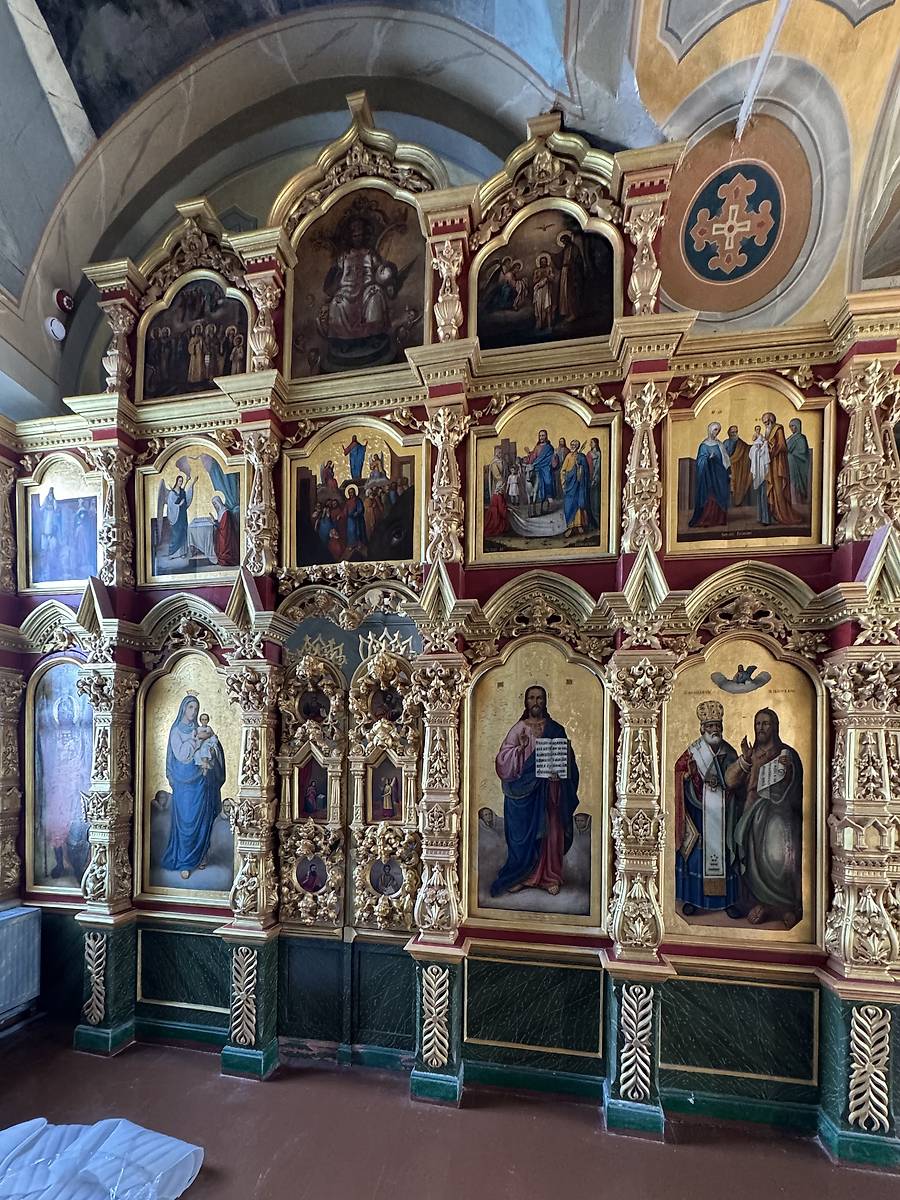 Левый придельный иконостас, интерьер и убранство. Церковь Вознесения Господня, Степаново (Арзамасский район и г. Арзамас, Нижегородская область)