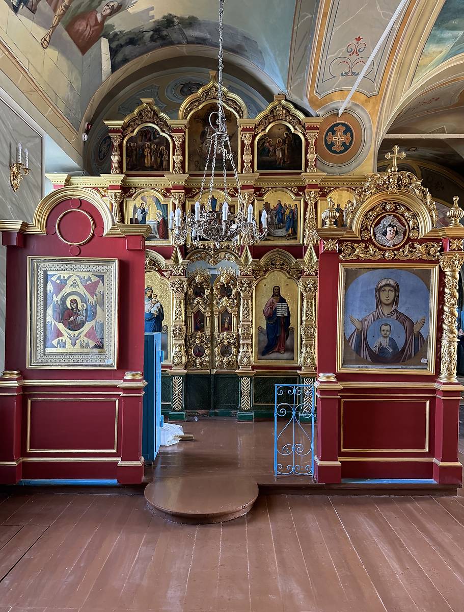 Левый придельный иконостас, интерьер и убранство. Церковь Вознесения Господня, Степаново (Арзамасский район и г. Арзамас, Нижегородская область)