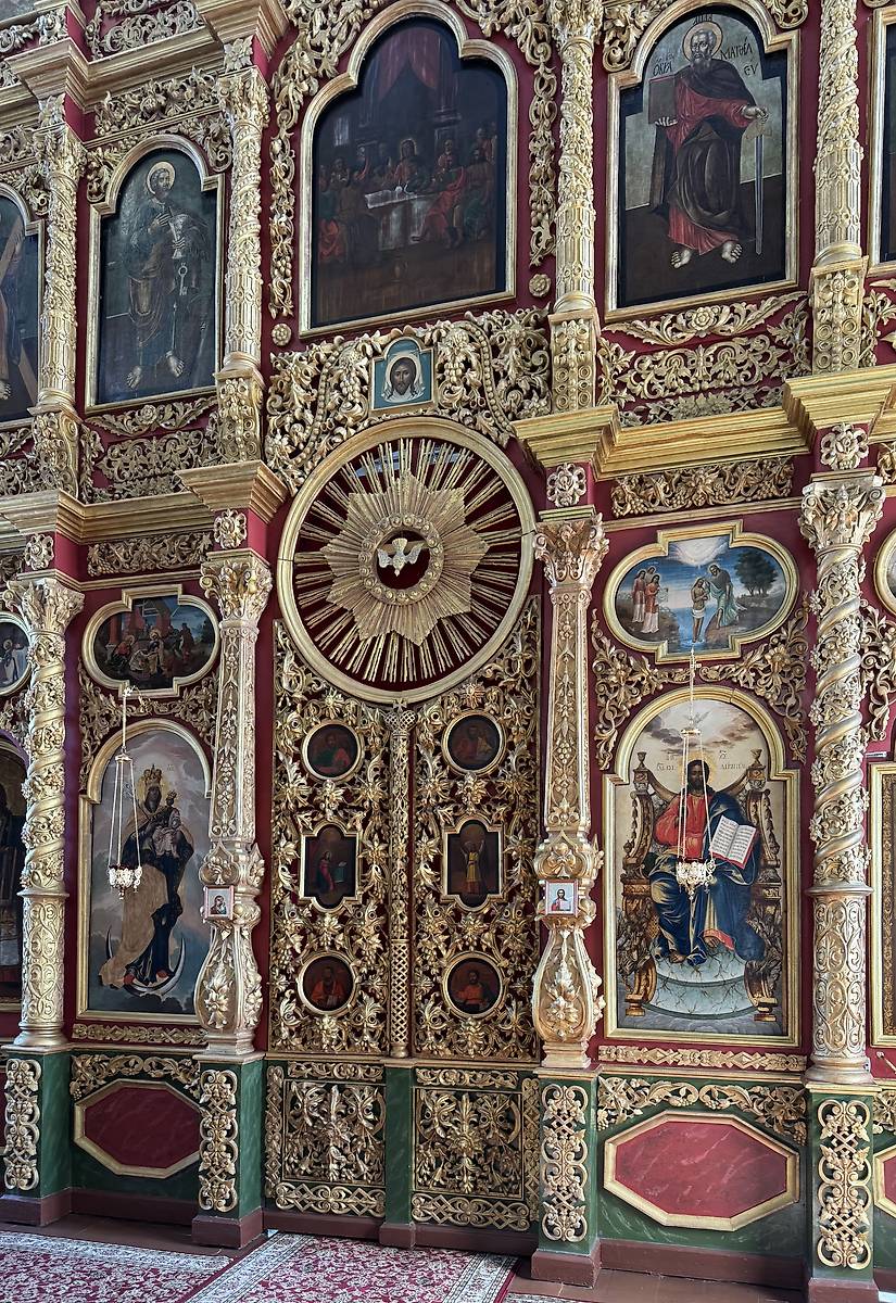 Центральная часть главного иконостаса, интерьер и убранство. Церковь Вознесения Господня, Степаново (Арзамасский район и г. Арзамас, Нижегородская область)