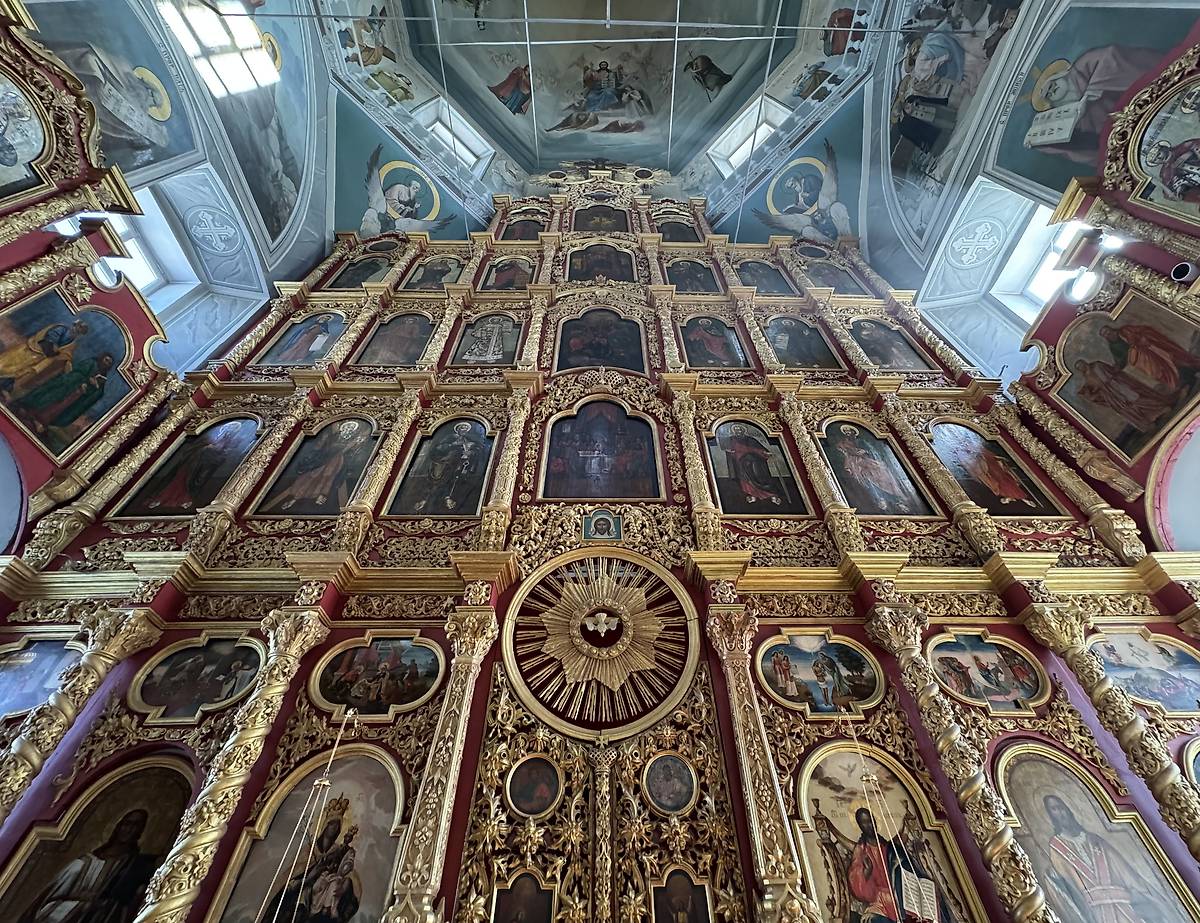 Главный иконостас, интерьер и убранство. Церковь Вознесения Господня, Степаново (Арзамасский район и г. Арзамас, Нижегородская область)