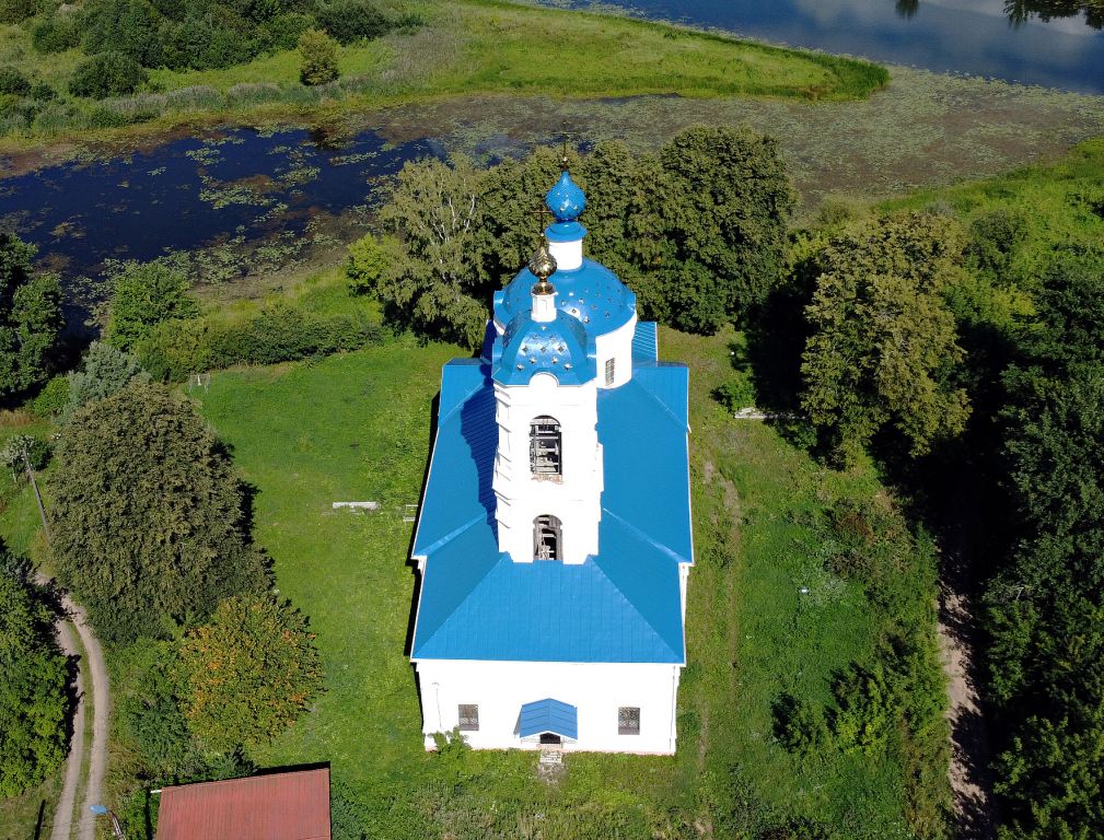 Церковь Рождества Пресвятой Богородицы, Николо-Перевоз (Ростовский район, Ярославская область). общий вид в ландшафте