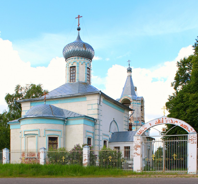 Романово. Церковь Тихвинской иконы Божией Матери. фасады