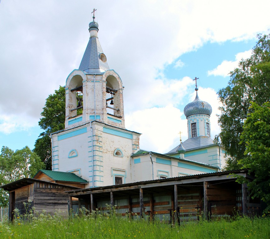 Романово. Церковь Тихвинской иконы Божией Матери. фасады